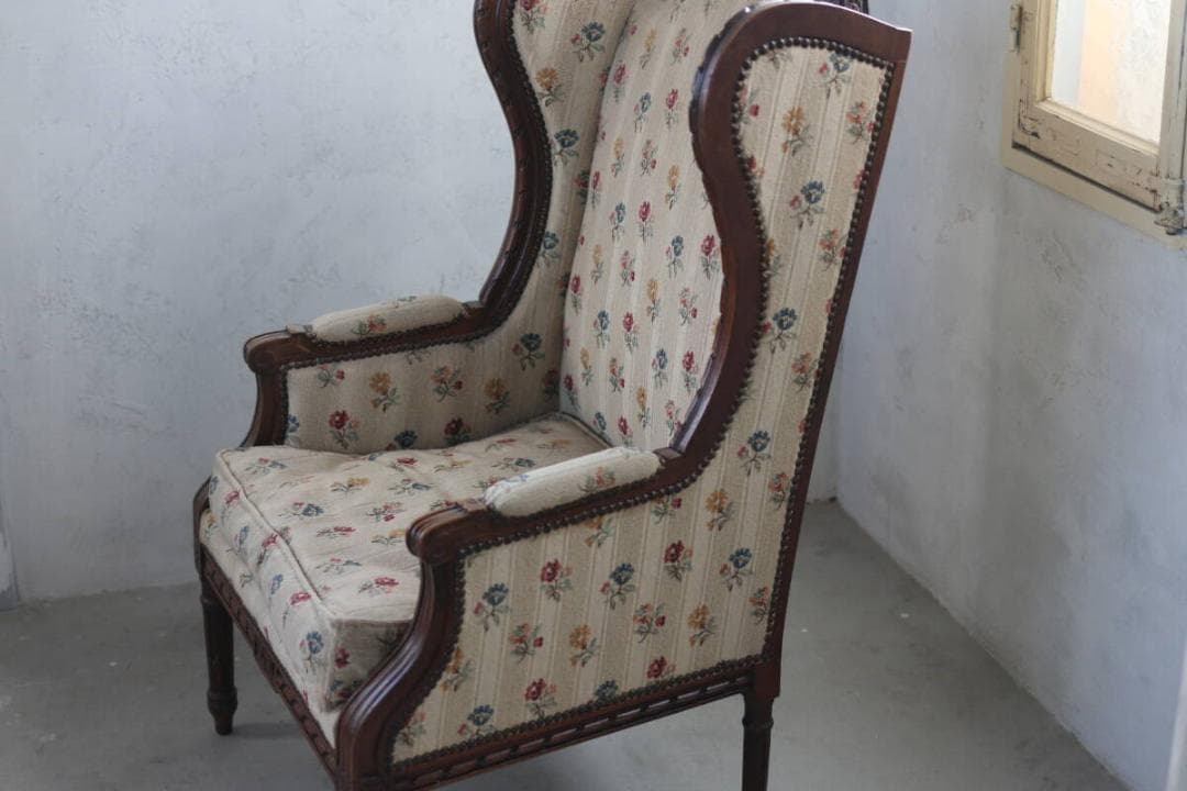 フランスアンティーク 一人掛け アームチェア プチポワン ソファ