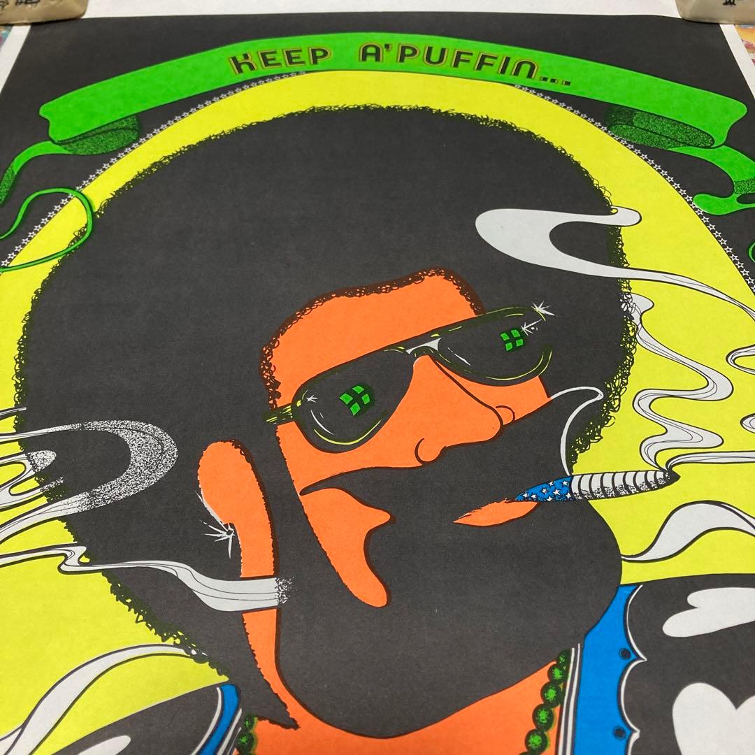 70'sヴィンテージ　ポスター　zigzagデッドストック　マリファナ　ヒッピー