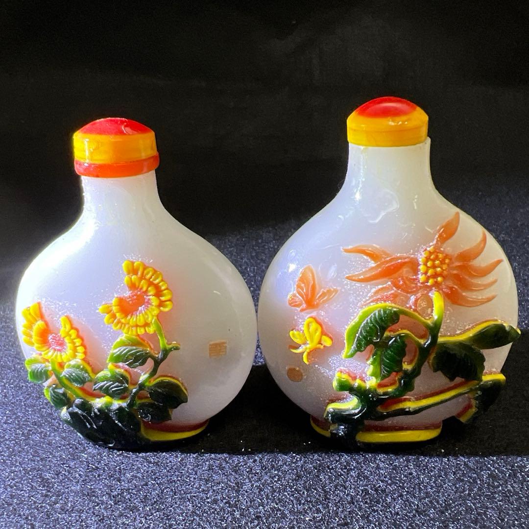 中国古玩 乾隆ガラス鼻煙香 木箱付 高さ約7㎝ 東Y8-0122☆2F - メルカリ