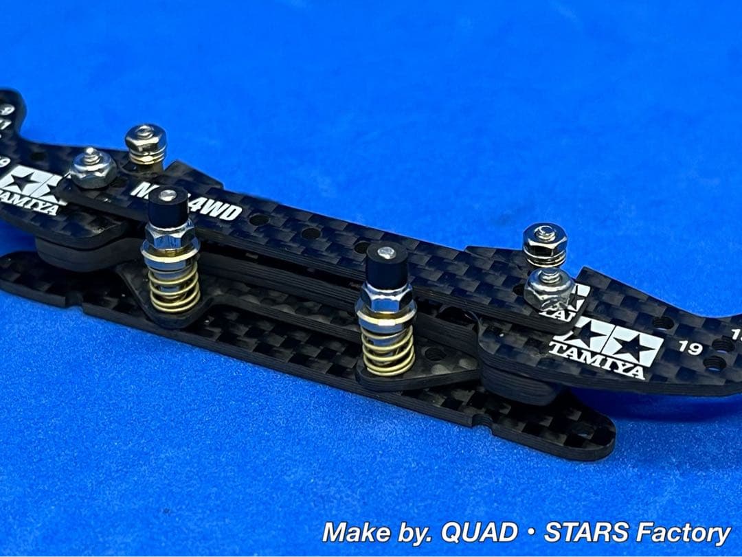 ミニ四駆・MS用】2軸ATピボットバンパー フルカーボン【ホワイト