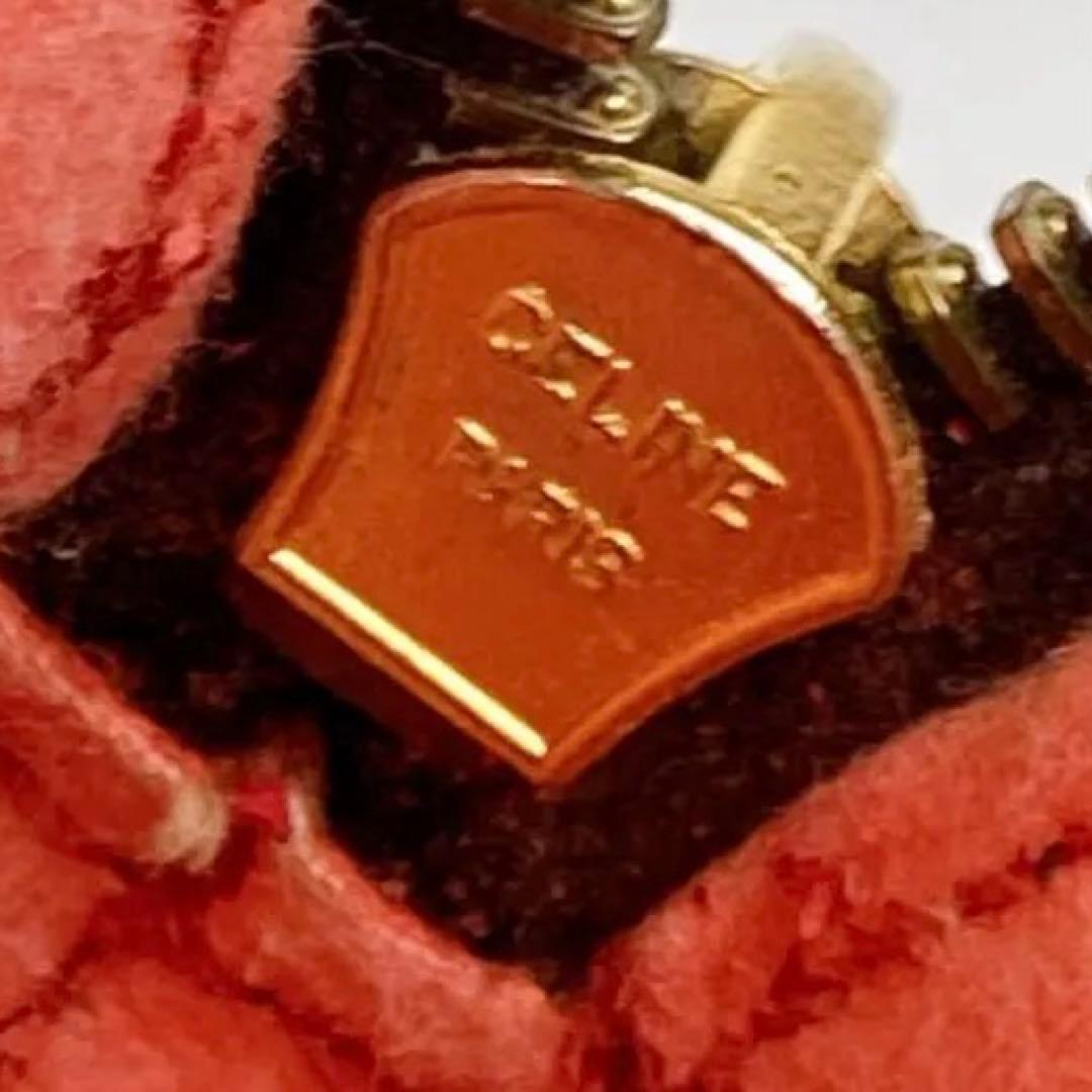 セリーヌ 2way ドーム型 オールレザー シボ革 ショルダー クロスボディ