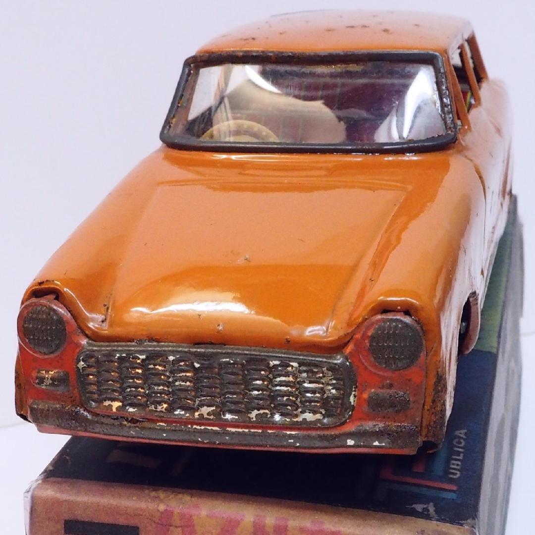 旭玩具【トヨタ パブリカ橙】ブリキtin toy carミニチュア【箱はコピー】
