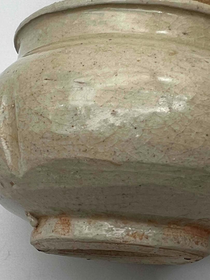 宋時代 白磁 青白磁瓜棱壺二個 茶入れ 煎茶道具 唐物(