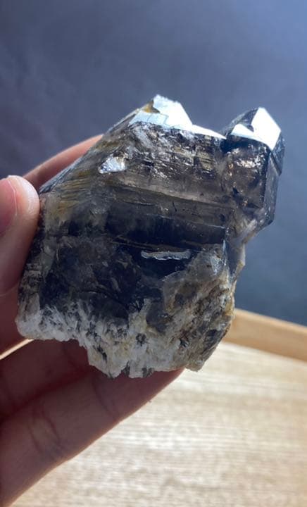 滋賀県田上山産 煙水晶 国産鉱物 標本 原石