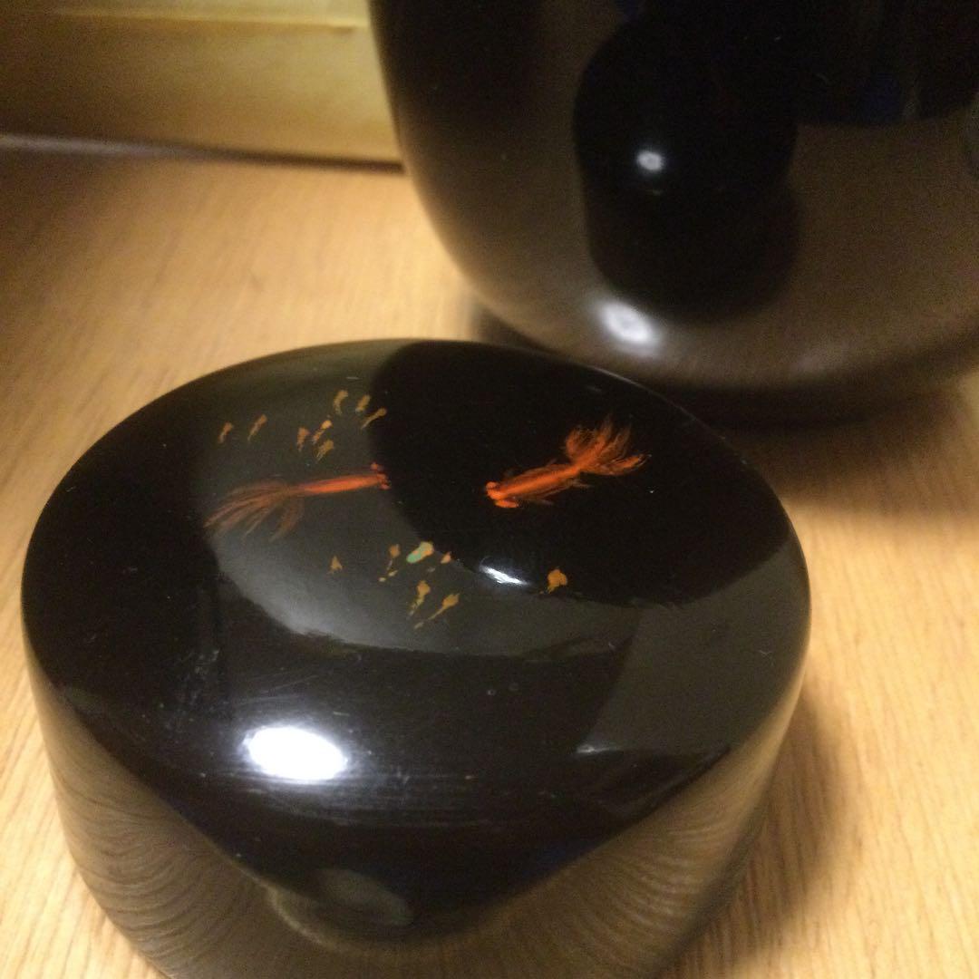 茶器、中国福建省産黒漆小壺