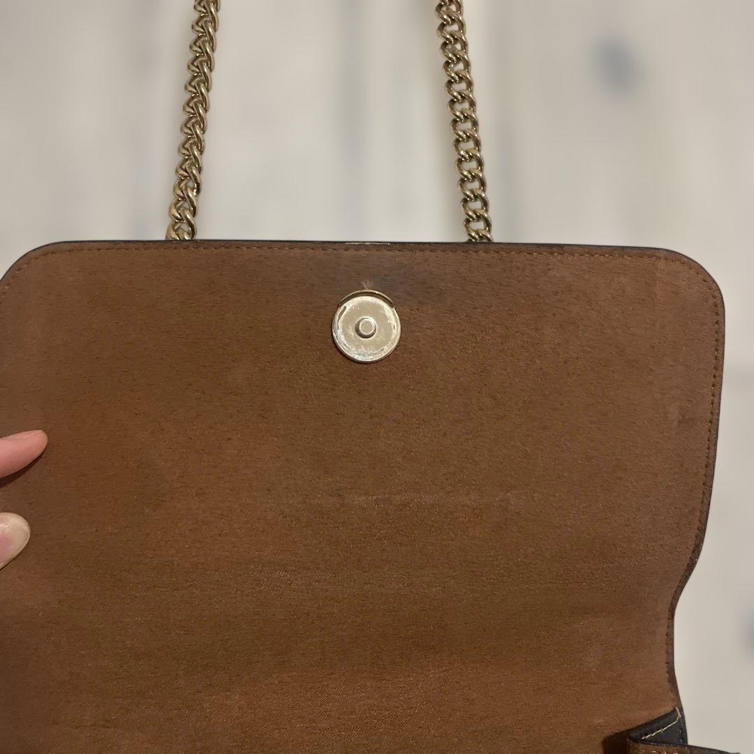 【当日・匿名発送】COACH パッチ付きショルダーバッグ 茶色