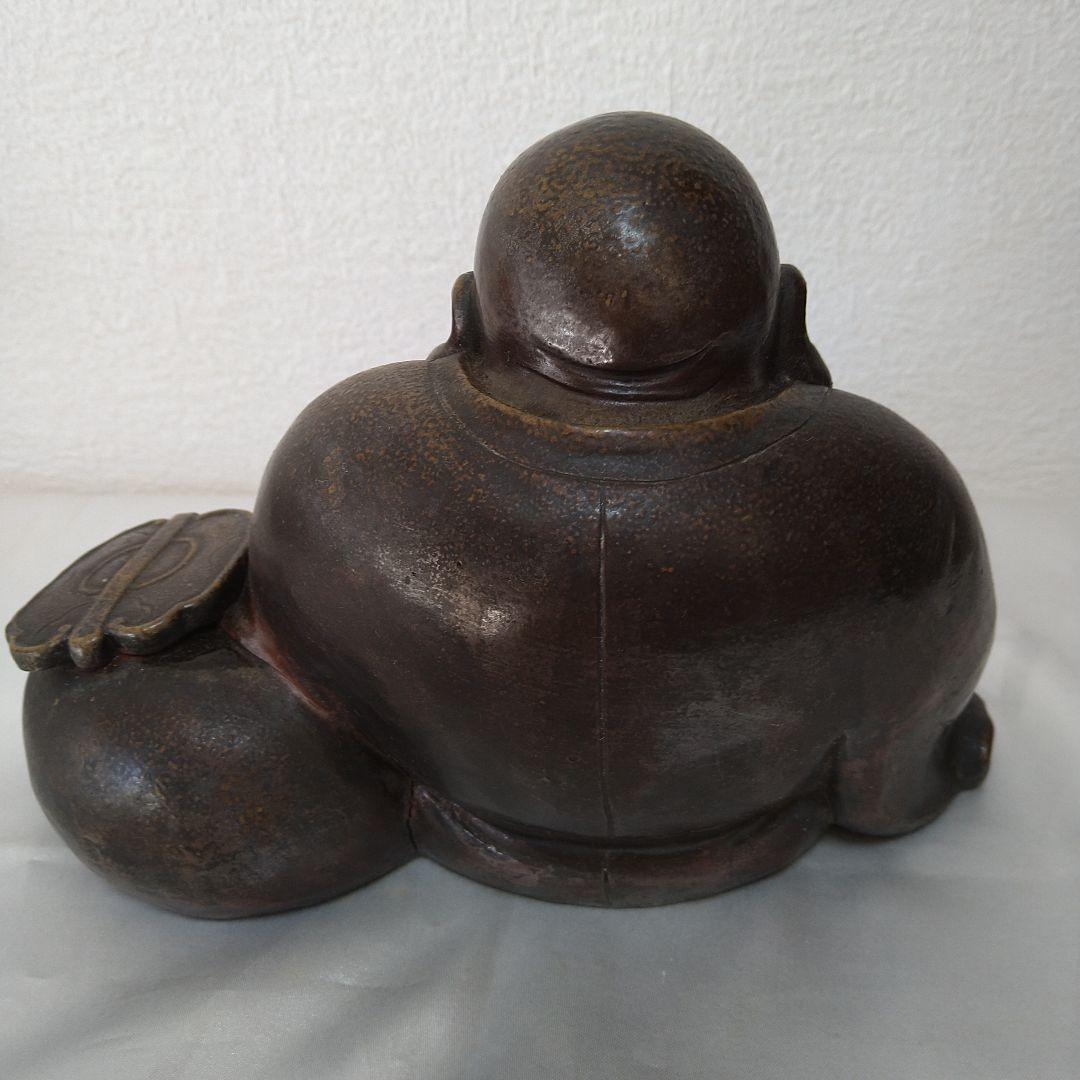 古備前 七福神 座布袋尊 置物 備前焼 骨董 布袋様縁起物 - メルカリ