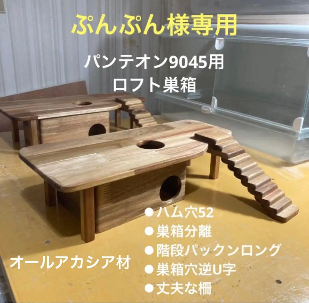 ぷんぷん様専用 ハムスター パンテオン9045用 ロフト巣箱 (グラス