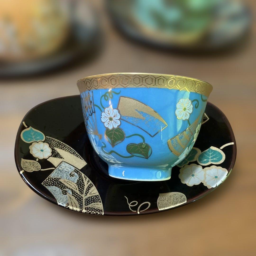 源氏物語 茶道具セット 急須と茶碗5個 清兵衛窯