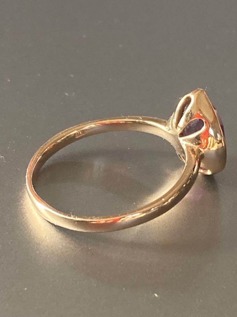 ネ*コ様 TAKANO ティアドロップリング　K18ピンクゴールド　アメジスト