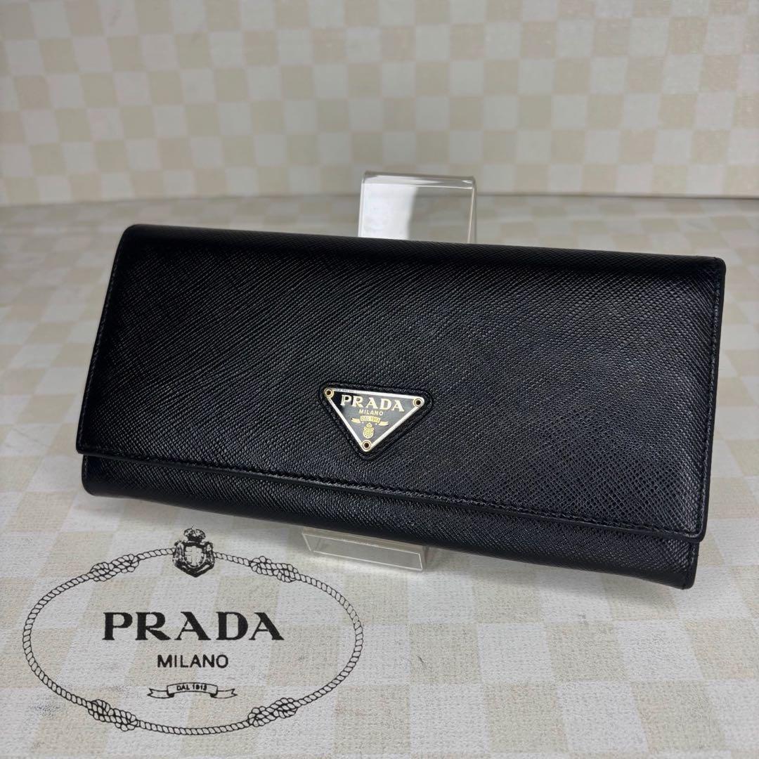 極美品 PRADA プラダ 長財布 二つ折り M08 レディース