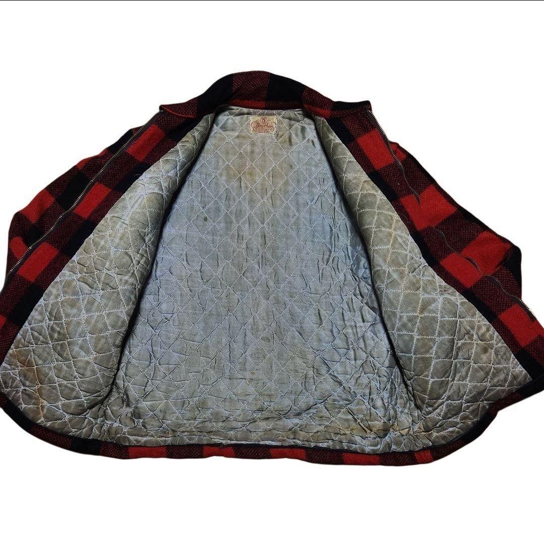 50s FIVE BROTHER バッファローチェック ウールジャケット L - メルカリ