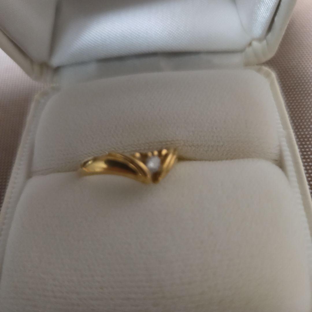 K18 総量2gダイアモンドゴールドリング