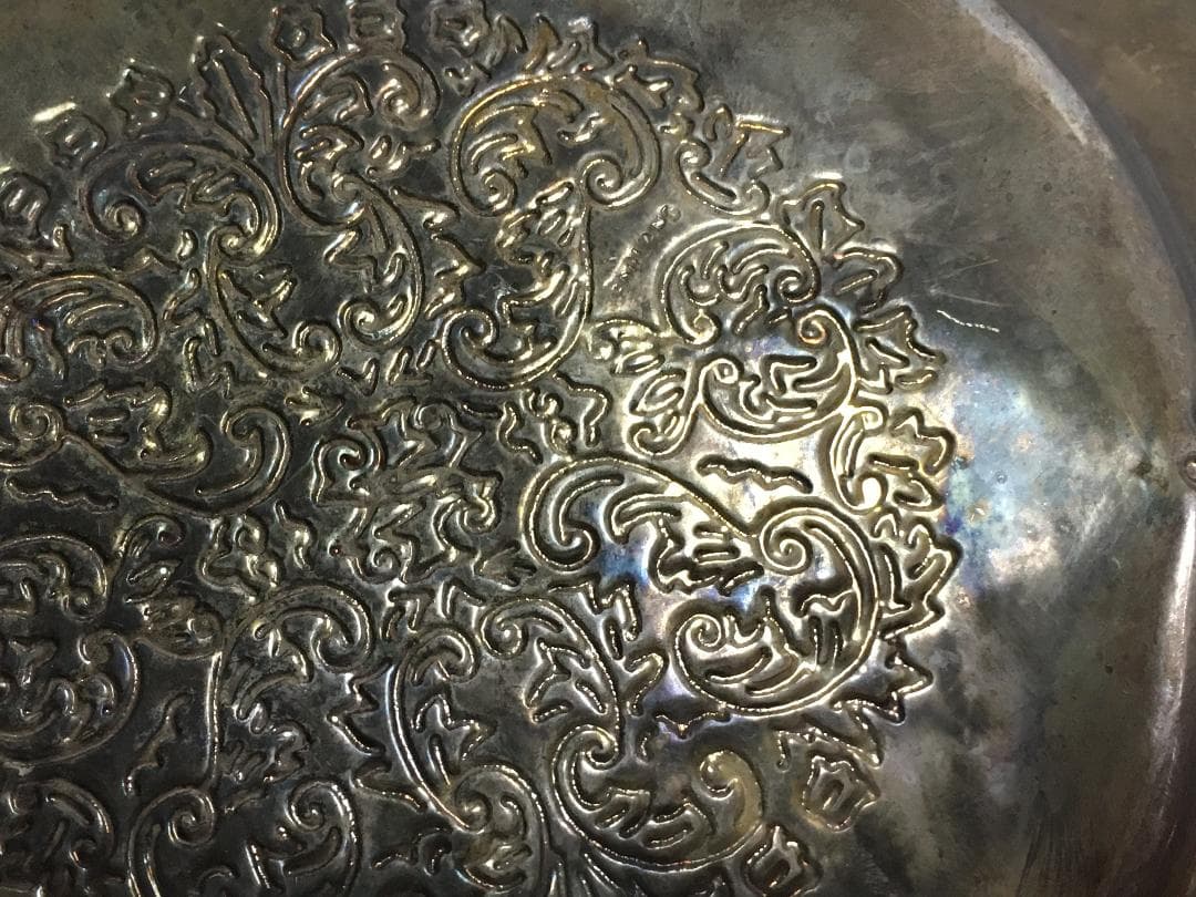 イギリス製 アンティークシルバープレート 台 スプーン ティー アール