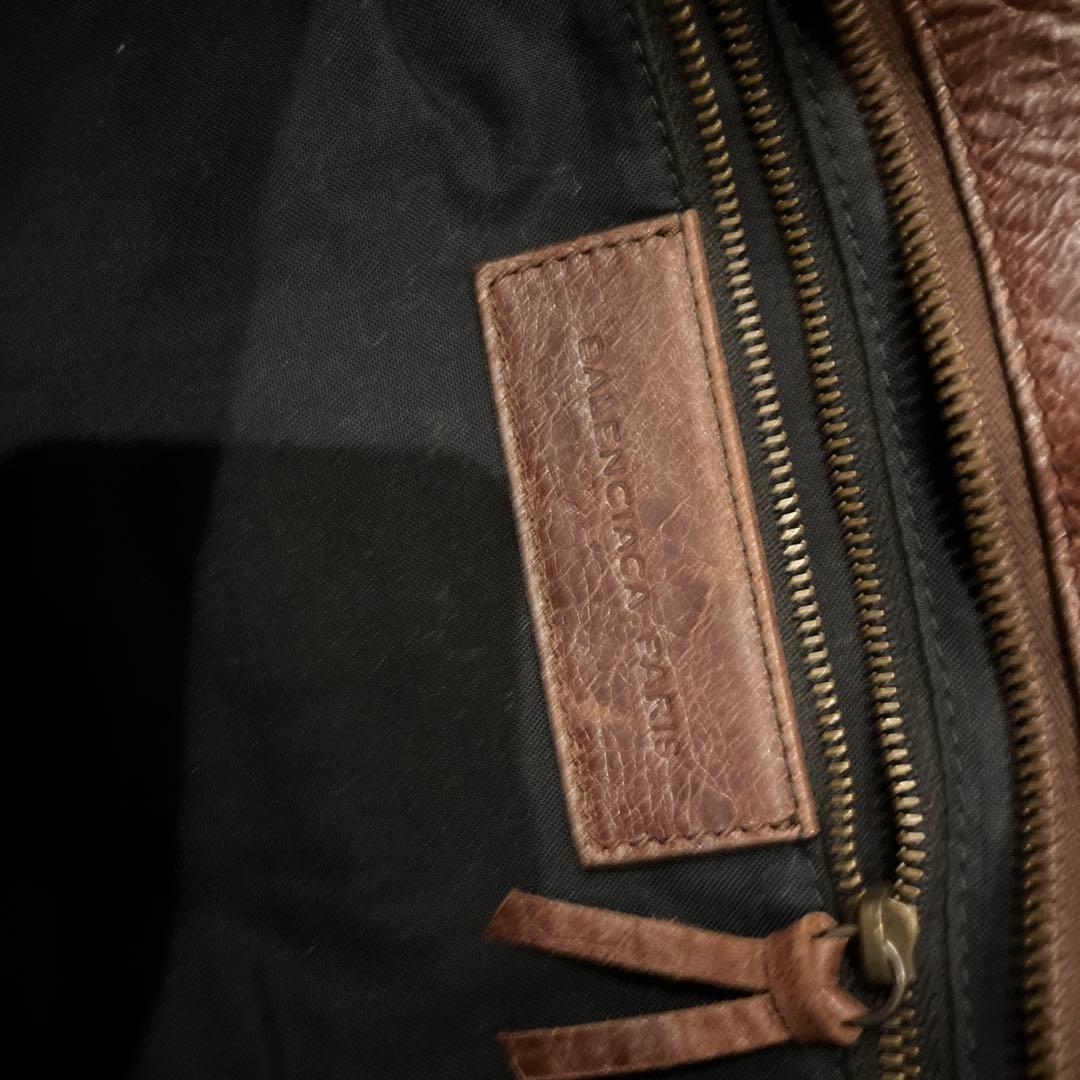 Balenciaga ブラウンレザー ハンドバッグ