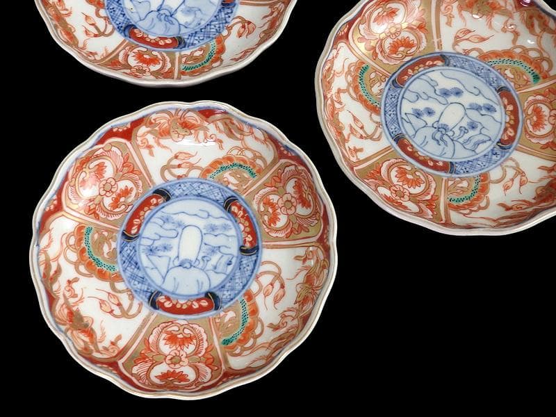 古伊万里 金襴手 鳳凰に龍の図 4寸皿 4枚 D43AS-fbuy5 - メルカリ