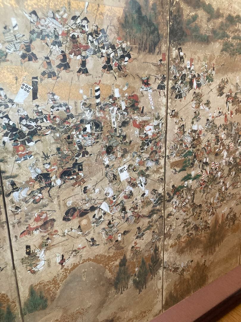 ひ*ん様 川中島合戦図屏風　額入