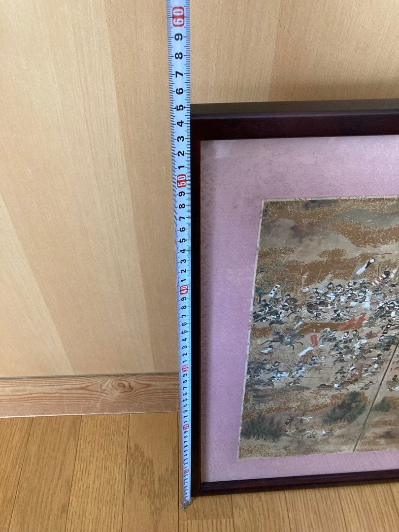 ひ*ん様 川中島合戦図屏風　額入