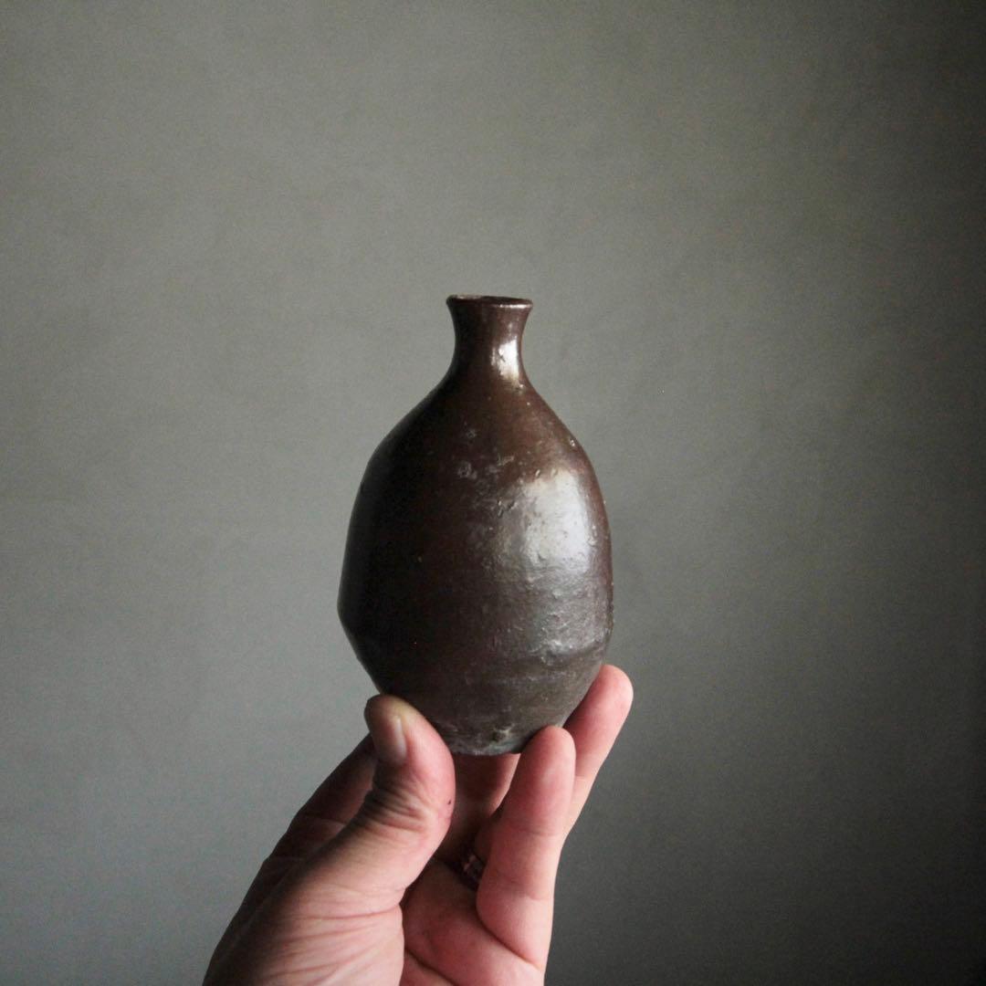 丹波 栗皮釉 小徳利 古美術 古道具 アンティーク 酒器 丹波焼 古丹波