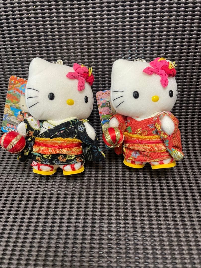 金沢限定 ご当地 ハローキティ 友禅 ぬいぐるみ 2体セット