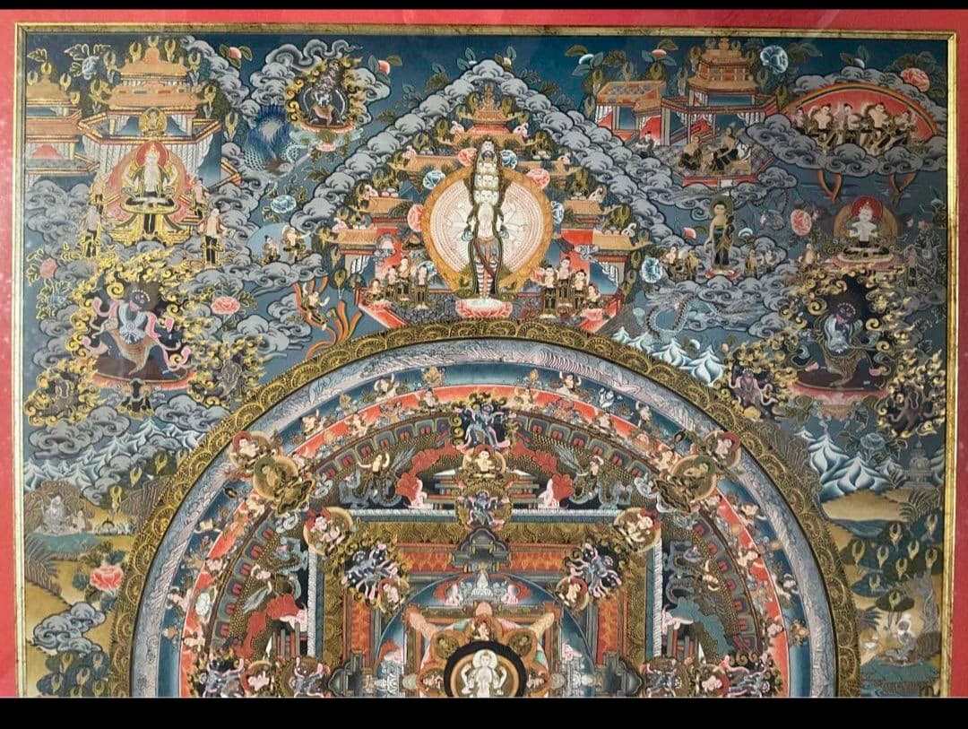 お値引きしました！曼荼羅 特大 手描き 肉筆 絵画