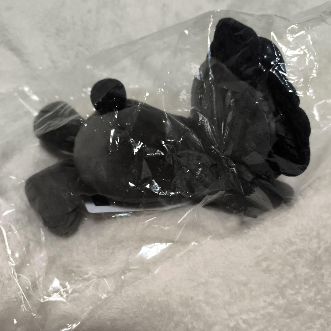 M ミャクミャク　這い型　黒　ぬいぐるみ タグ付き　万博　おまけ
