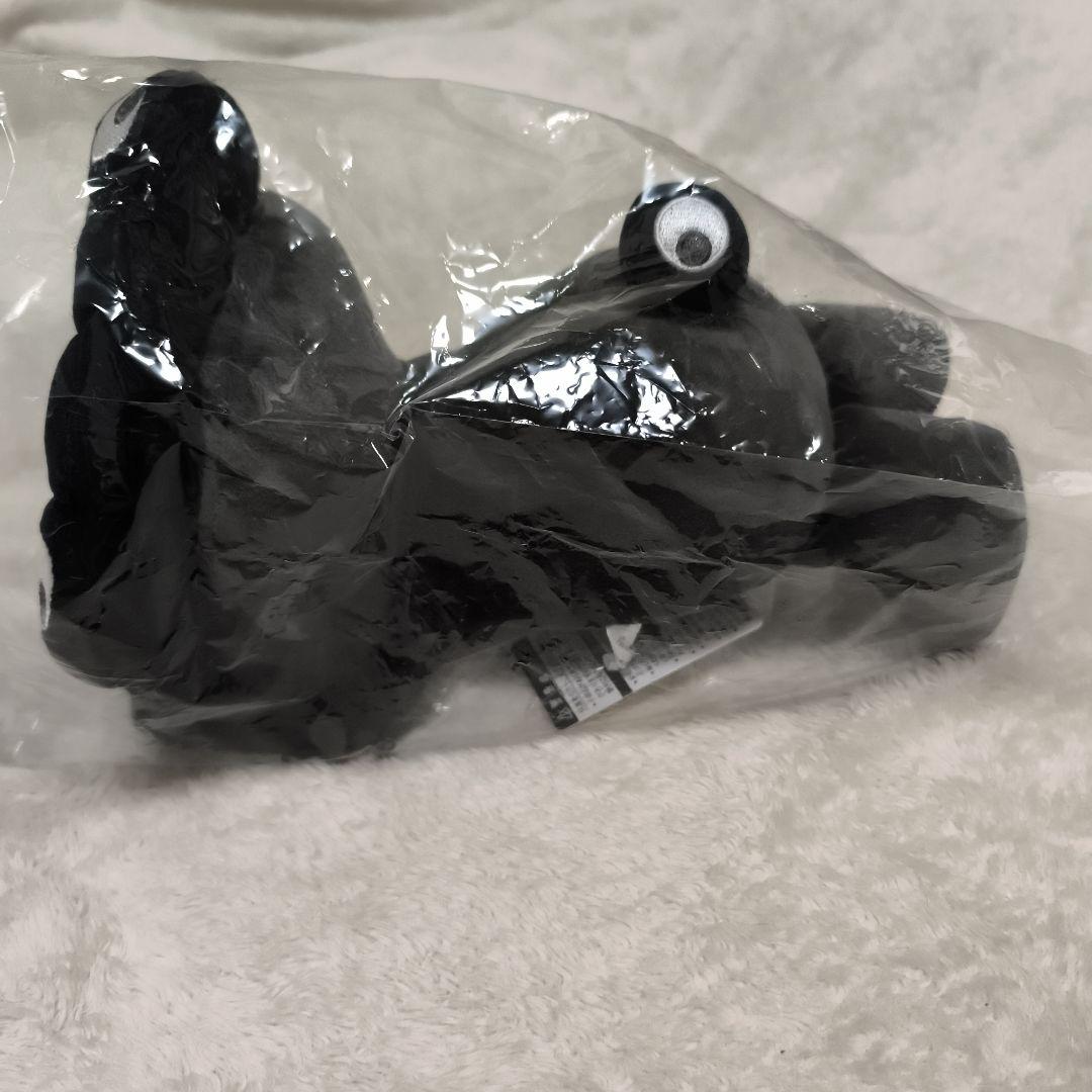 M ミャクミャク　這い型　黒　ぬいぐるみ タグ付き　万博　おまけ