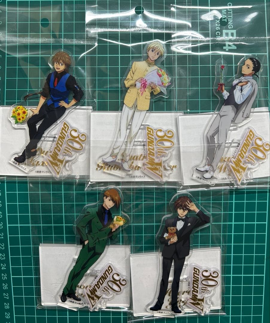 新品未開封5種セット 新機動戦記ガンダムW 箔入りバレンタインアクリル