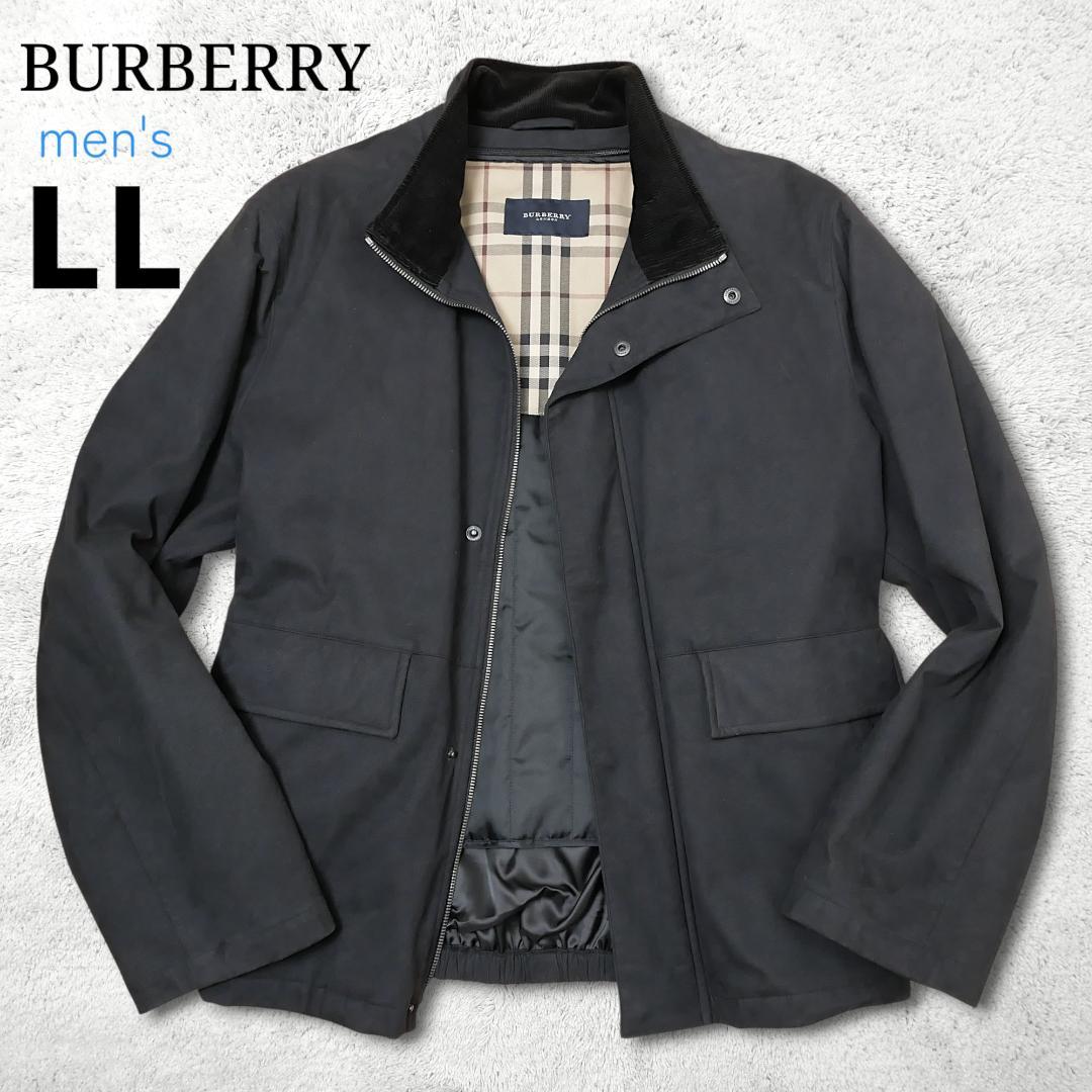 美品【バーバリー】2WAY ブルゾン LL ノバチェック ライナー付き ブラック BURBERRY BLACK LABEL】バーバリーブラックレーベル『ギンガムチェック