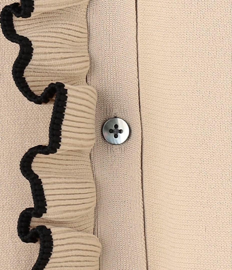 新品未使用品UNITED ARROWSミニマル フリルポロニット