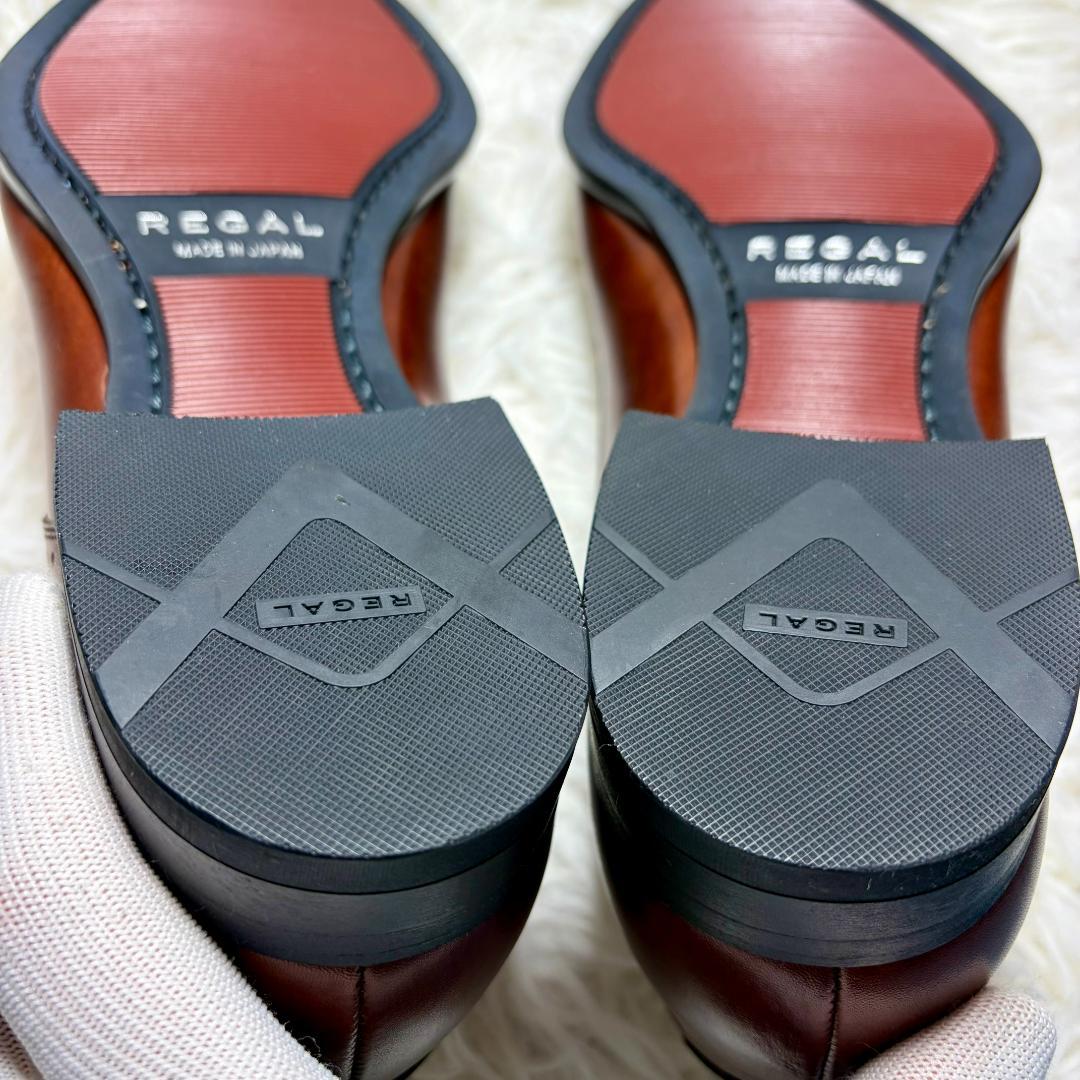 未使用品 REGAL リーガル ストレートチップ メダリオン ダブルモンク