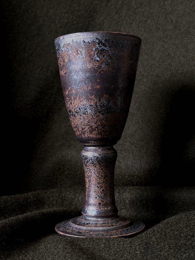 濱中史朗作　ステムグラス　レオパード　レッド