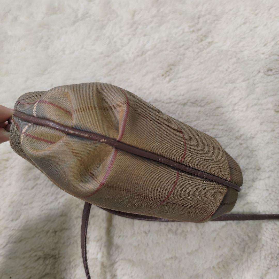 BURBERRY がま口 ショルダーバッグ ノバチェック ホースマーク 刻印