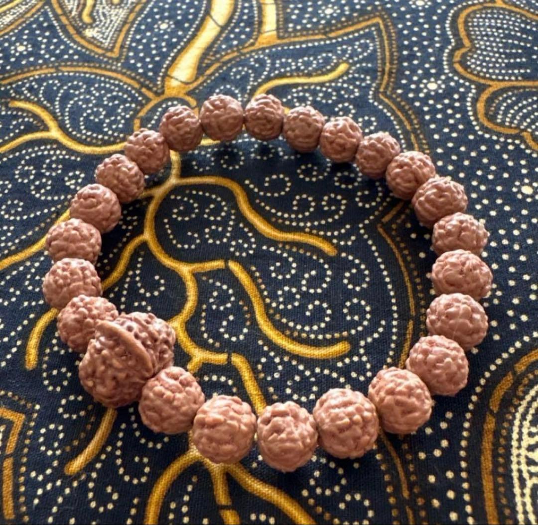 ✰︎‪ 琥珀 ✰ ✰︎　　ルドラクシャブレスレット　トップॐ