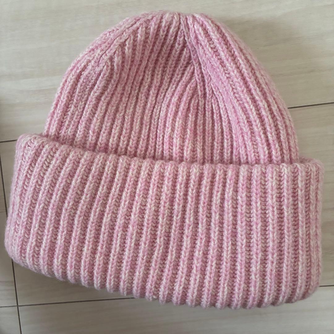 GANNI】ピンク ニット帽 分厚め
