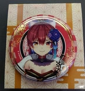 宝鐘マリンホロライブ正月衣装箔押し缶バッジ