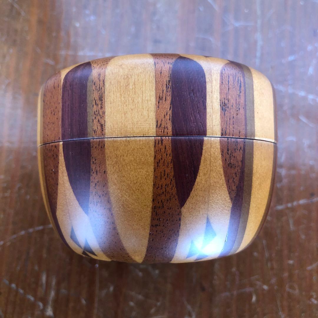 寄木細工 箱根細工 棗 なつめ 無垢 ボンボニエール 合子 茶道具 小物