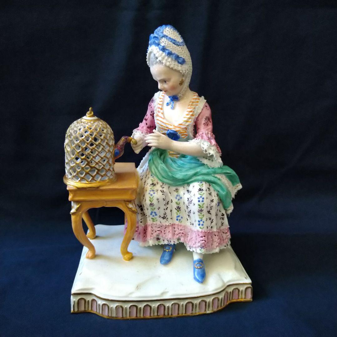 ✤1924年以前マイセン(Meissen)フィギュリン『五感の寓意(触覚)』