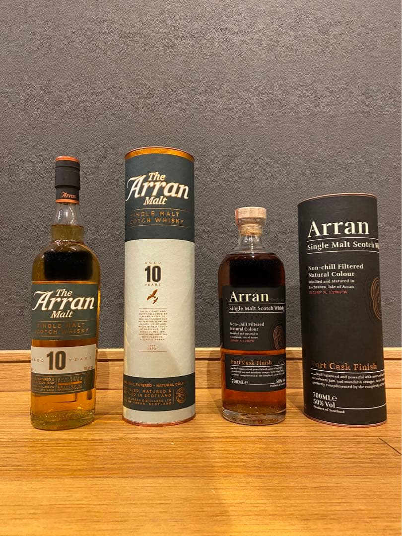 アラン10年（旧ボトル） アラン ポートカスク 2本セット ギフト包装