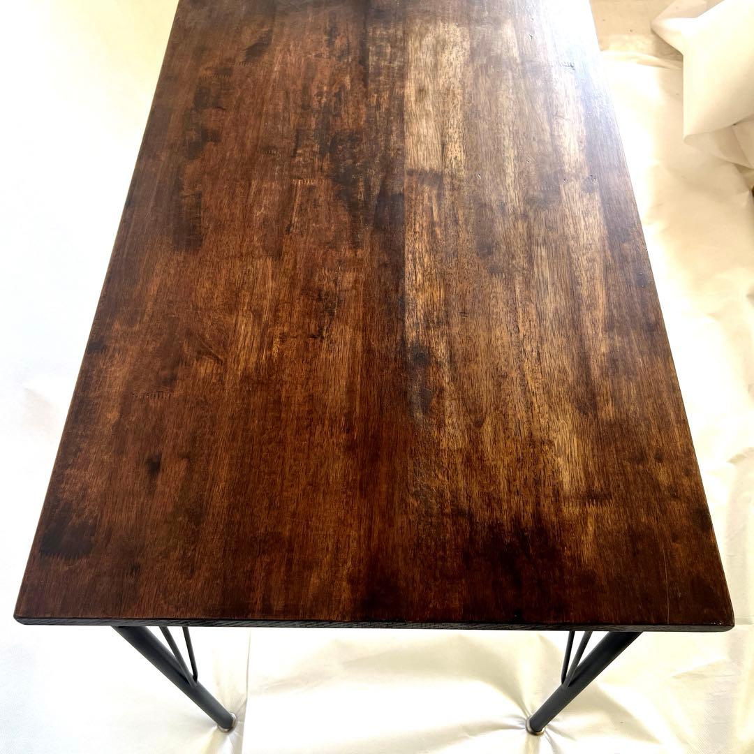 小ぶりな木の天板テーブル・作業台・85×55・高さ71.5cm