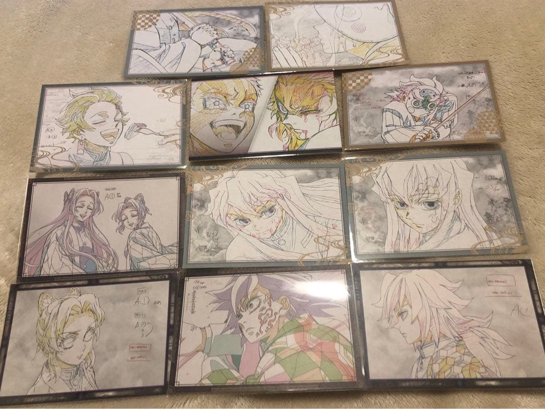 鬼滅の刃 黒死牟 チェキ 缶バッジ ダイニング 4期 お楽しみくじ 2点セット