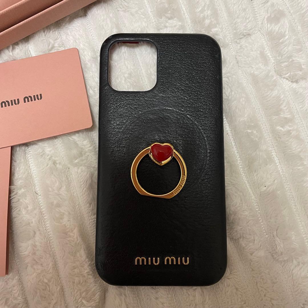 miu miu ミュウミュウ iPhone12 ケースカバー - メルカリ