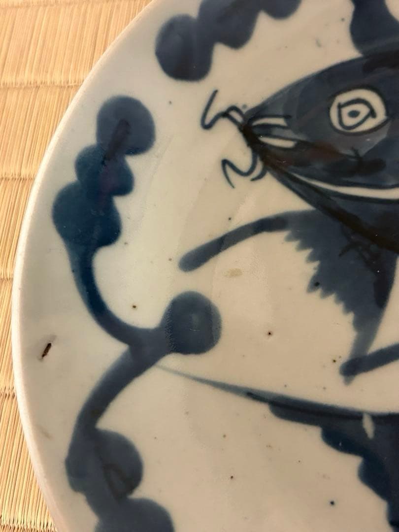 ス*ド様 中国　鯉の図　絵皿　骨董品