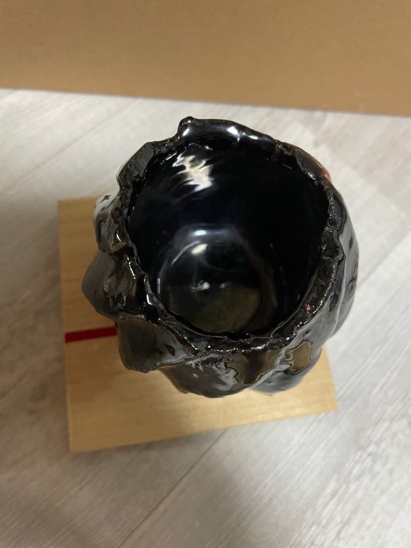 真作 市川透 ぐい呑み 高さ約8センチ経約8.5センチ 美術