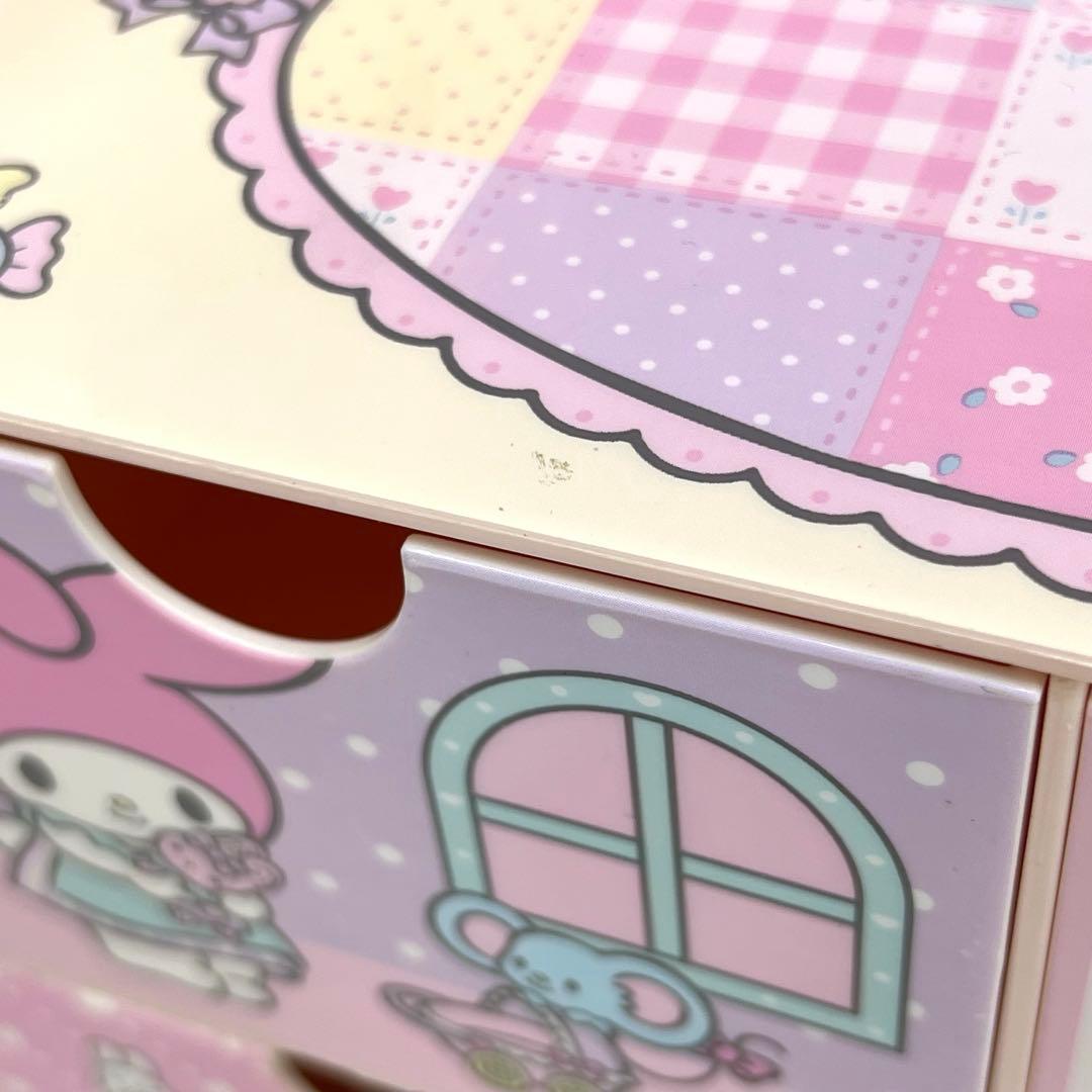 □　サンリオ マイメロディ お家型チェスト 収納 飾り棚付き　激レア