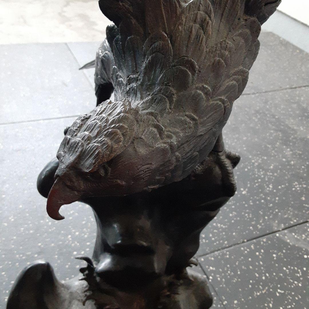 希少大きな鷲の銅製品の金属置物アートオブジェ