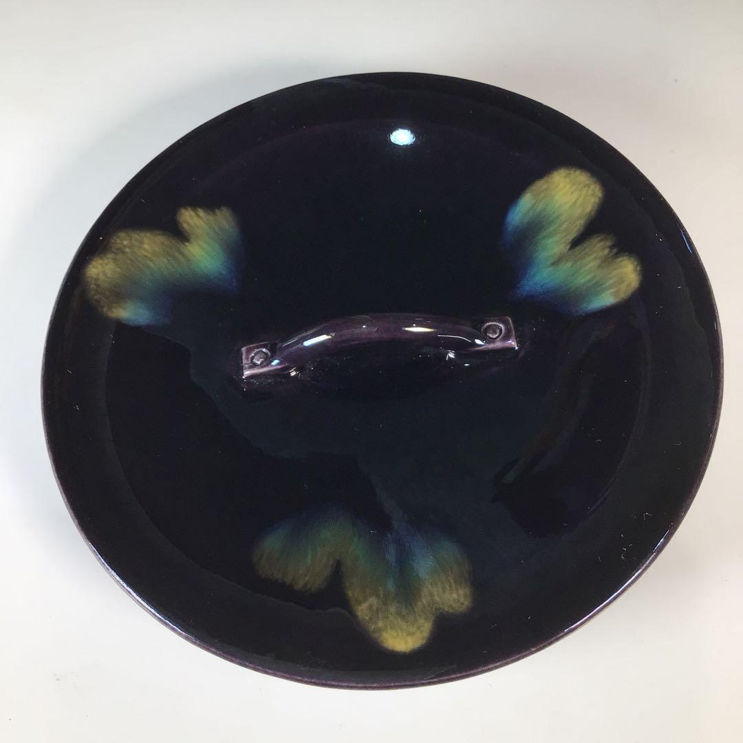 N393 水指 『九谷焼』『森澤昭三造』『釉彩水指』 共箱 茶道具