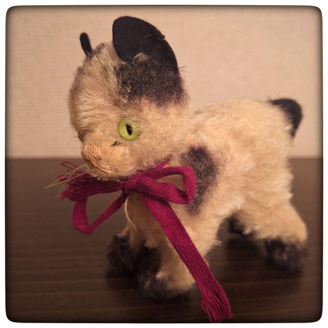 【猫 Gussy モヘア 希少 11 cm】 ヴィンテージ シュタイフ