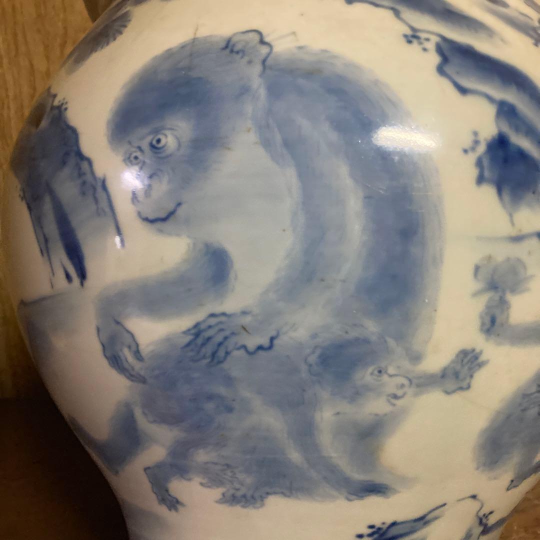 イ702 水指『中村春暁造』『染付桶側 水指 共箱』茶道具