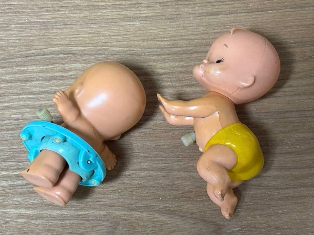 【超レア】昭和レトロ　ネジでよちよち歩く赤ちゃん人形✖️2体セット